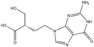 2-Amino-9-[(3S)-3-carboxy-4-hydroxybutyl]-1,9-dihydro-6H-purin-6-one Struktur