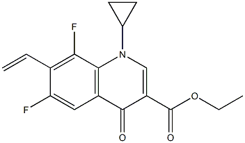 7-Ethenyl-6,8-difluoro-1-cyclopropyl-1,4-dihydro-4-oxoquinoline-3-carboxylic acid ethyl ester Struktur