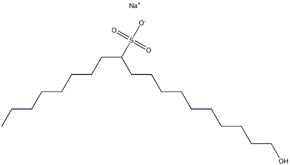 19-Hydroxynonadecane-9-sulfonic acid sodium salt Struktur