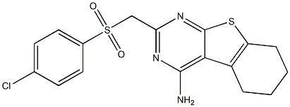 4-Amino-5,6,7,8-tetrahydro-2-(4-chlorophenylsulfonylmethyl)[1]benzothieno[2,3-d]pyrimidine Struktur