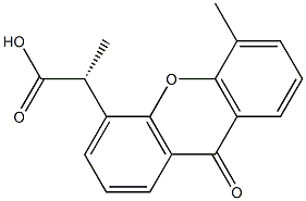 (R)-2-(5-Methyl-9-oxo-9H-xanthen-4-yl)propionic acid Struktur