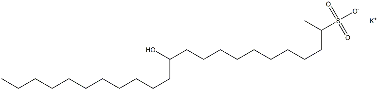 12-Hydroxytricosane-2-sulfonic acid potassium salt Struktur