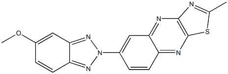 2-Methyl-6-(5-methoxy-2H-benzotriazol-2-yl)thiazolo[4,5-b]quinoxaline Struktur