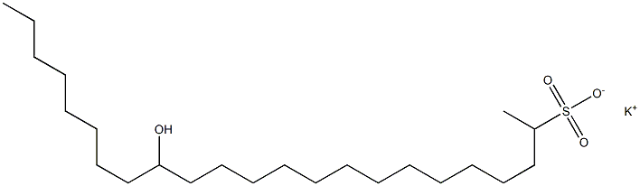 15-Hydroxytricosane-2-sulfonic acid potassium salt Struktur