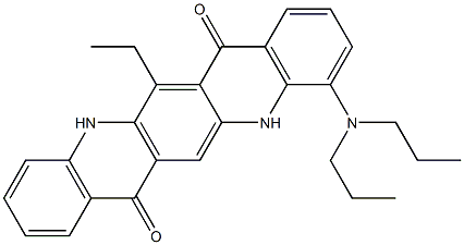 4-(Dipropylamino)-13-ethyl-5,12-dihydroquino[2,3-b]acridine-7,14-dione Struktur