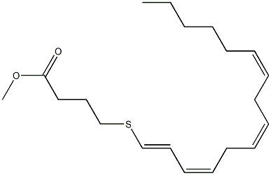 4-[[(1E,3Z,6Z,9Z)-1,3,6,9-Pentadecatetrenyl]thio]butyric acid methyl ester Struktur