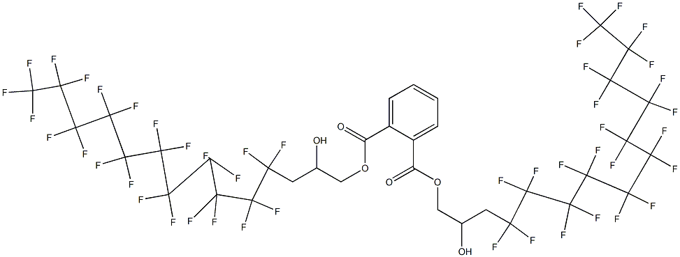 Phthalic acid di[3-(tricosafluoroundecyl)-2-hydroxypropyl] ester Struktur