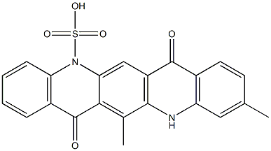 5,7,12,14-Tetrahydro-10,13-dimethyl-7,14-dioxoquino[2,3-b]acridine-5-sulfonic acid Struktur