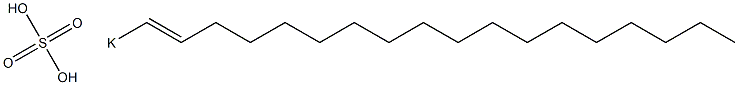 Sulfuric acid 1-octadecenyl=potassium salt Struktur