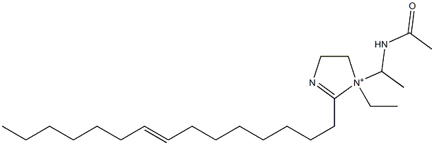 1-[1-(Acetylamino)ethyl]-1-ethyl-2-(8-pentadecenyl)-2-imidazoline-1-ium Struktur