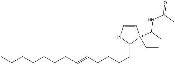 1-[1-(Acetylamino)ethyl]-1-ethyl-2-(5-tridecenyl)-4-imidazoline-1-ium Struktur