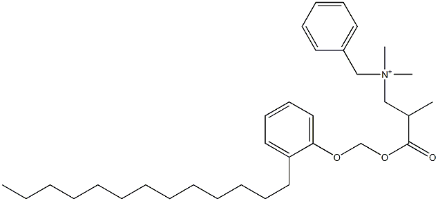 N,N-Dimethyl-N-benzyl-N-[2-[[(2-tridecylphenyloxy)methyl]oxycarbonyl]propyl]aminium Struktur