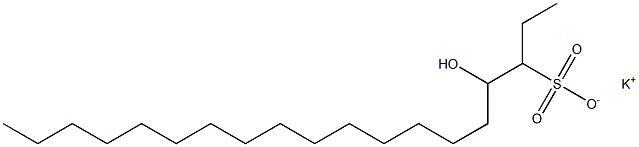 4-Hydroxynonadecane-3-sulfonic acid potassium salt Struktur