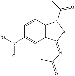 5-Nitro-1-acetyl-3(1H)-acetylimino-2,1-benzisothiazole Struktur