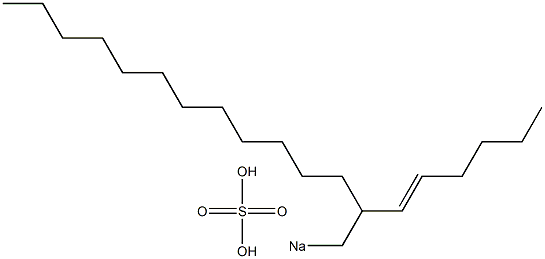 Sulfuric acid 2-(1-hexenyl)tetradecyl=sodium ester salt Struktur