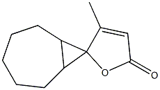 3-Methylspiro[furan-2(5H),8'-bicyclo[5.1.0]octan]-5-one Struktur