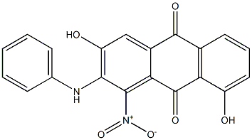 2-Anilino-3,8-dihydroxy-1-nitroanthraquinone Struktur