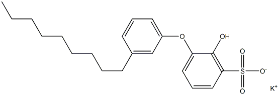 2-Hydroxy-3'-nonyl[oxybisbenzene]-3-sulfonic acid potassium salt Struktur