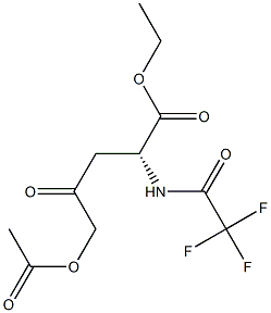 [R,(+)]-5-(Acetyloxy)-2-[(2,2,2-trifluoroacetyl)amino]levulinic acid ethyl ester Struktur