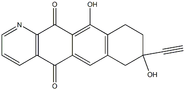 8-Ethynyl-8,11-dihydroxy-7,8,9,10-tetrahydronaphtho[2,3-g]quinoline-5,12-dione Struktur