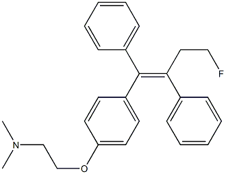 2-[4-[(Z)-1,2-Diphenyl-4-fluoro-1-butenyl]phenoxy]-N,N-dimethylethanamine Struktur