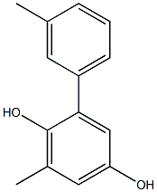 2-(3-Methylphenyl)-6-methylbenzene-1,4-diol Struktur