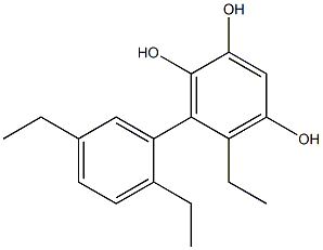 5-Ethyl-6-(2,5-diethylphenyl)benzene-1,2,4-triol Struktur