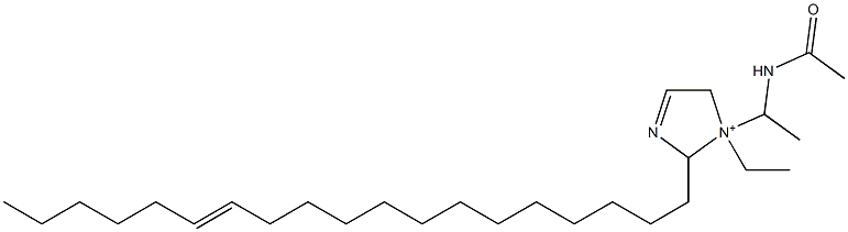 1-[1-(Acetylamino)ethyl]-1-ethyl-2-(13-nonadecenyl)-3-imidazoline-1-ium Struktur