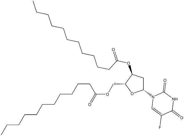 3'-O,5'-O-Didodecanoyl-5-fluoro-2'-deoxyuridine Struktur