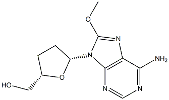 8-Methoxy-2',3'-dideoxyadenosine Struktur