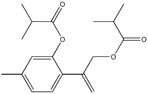 5-Methyl-2-[2-(2-methylpropanoyloxy)-1-methyleneethyl]phenol 2-methylpropanoate Struktur