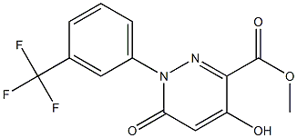 1,6-Dihydro-4-hydroxy-6-oxo-1-(3-trifluoromethylphenyl)pyridazine-3-carboxylic acid methyl ester Struktur