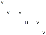 Pentavanadium lithium Struktur