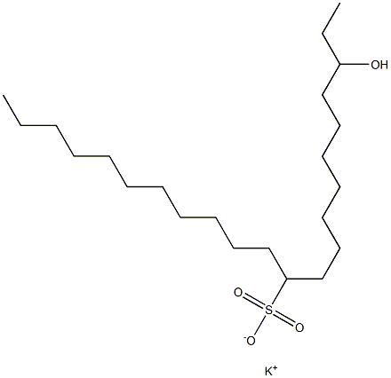 3-Hydroxydocosane-11-sulfonic acid potassium salt Struktur