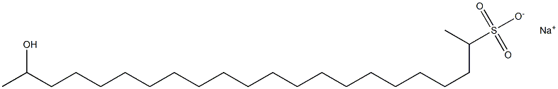 21-Hydroxydocosane-2-sulfonic acid sodium salt Struktur