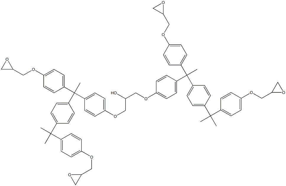 1,3-Bis[4-[1-[4-(oxiranylmethoxy)phenyl]-1-[4-[1-[4-(oxiranylmethoxy)phenyl]-1-methylethyl]phenyl]ethyl]phenoxy]-2-propanol Struktur