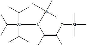 (Z)-2-[(Triisopropylsilyl)(trimethylsilyl)amino]-3-[trimethylsilyloxy]-2-butene Struktur