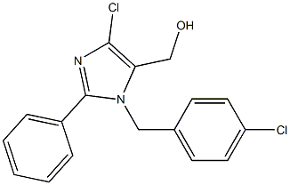 1-(4-Chlorobenzyl)-2-phenyl-4-chloro-5-hydroxymethyl-1H-imidazole Struktur