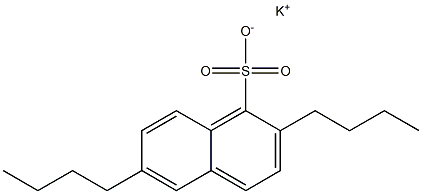 2,6-Dibutyl-1-naphthalenesulfonic acid potassium salt Struktur