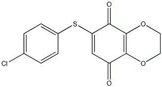 2,3-Dihydro-6-(4-chlorophenylthio)-1,4-benzodioxin-5,8-dione Struktur