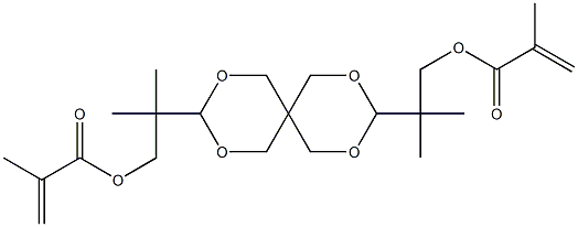 3,9-Bis(2-methacryloyloxy-1,1-dimethylethyl)-2,4,8,10-tetraoxaspiro[5.5]undecane Struktur