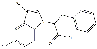 2-[(5-Chloro-1H-benzimidazole 3-oxide)-1-yl]-3-phenylpropanoic acid Struktur