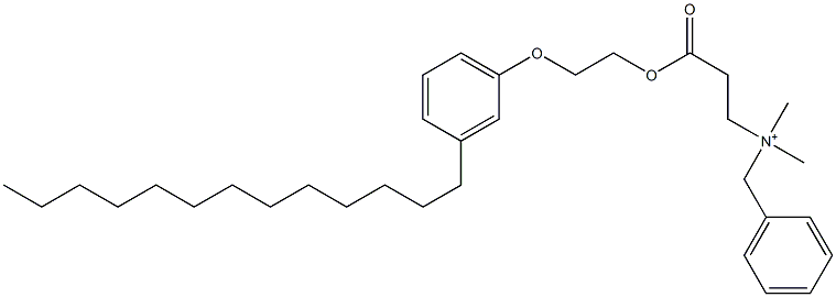 N,N-Dimethyl-N-benzyl-N-[2-[[2-(3-tridecylphenyloxy)ethyl]oxycarbonyl]ethyl]aminium Struktur