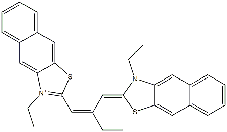 3-Ethyl-2-[2-[(3-ethylnaphtho[2,3-d]thiazol-2(3H)-ylidene)methyl]-1-butenyl]naphtho[2,3-d]thiazol-3-ium Struktur