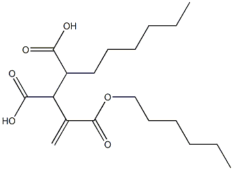 3-Butene-1,2,3-tricarboxylic acid 1,3-dihexyl ester Struktur