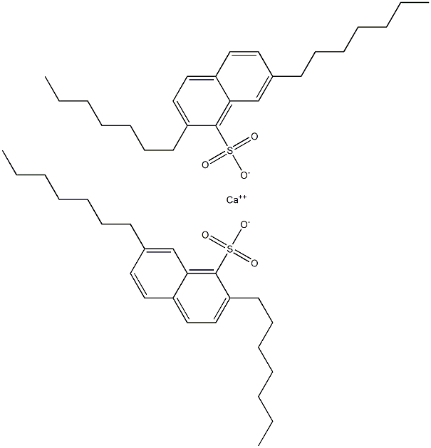 Bis(2,7-diheptyl-1-naphthalenesulfonic acid)calcium salt Struktur