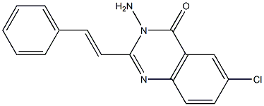 3-Amino-6-chloro-2-[(E)-2-phenylethenyl]quinazolin-4(3H)-one Struktur