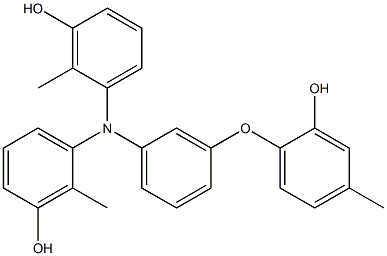 N,N-Bis(3-hydroxy-2-methylphenyl)-3-(2-hydroxy-4-methylphenoxy)benzenamine Struktur