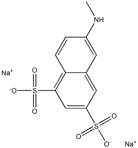 6-Methylamino-1,3-naphthalenedisulfonic acid disodium salt Struktur