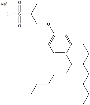 1-(3,4-Diheptylphenoxy)propane-2-sulfonic acid sodium salt Struktur